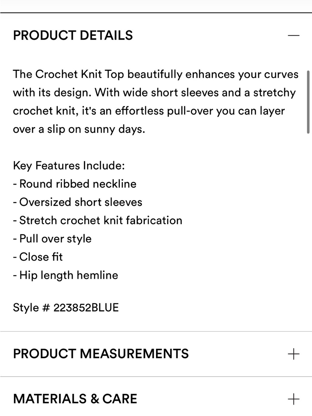 City Chic Crochet Knit Top Light Blue Size 16 BNWT - Picture 6 of 11